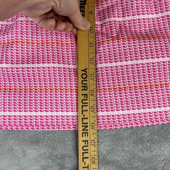 Vineyard Vines Skirt Womens 0 Pink Cotton Whale Print Stripe 29x16 side zip Mini - Picture 15 of 15